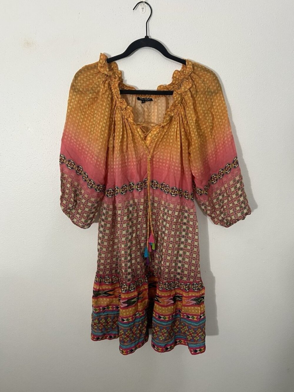 Tanvi Kedia Anthropologie Blushed Spectrum Boho Dress Size XS
